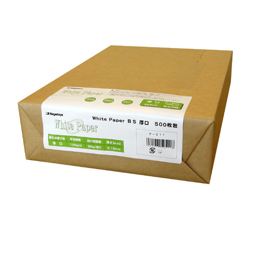 ﾎﾜｲﾄﾍﾟｰﾊﾟｰ B5 厚口 90kg 1冊(500枚)画像