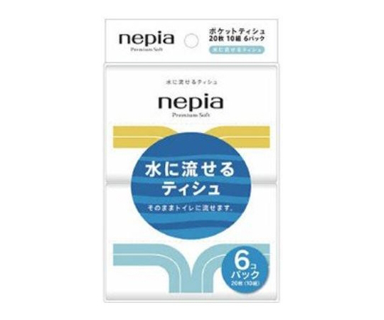 ネピアプレミアムソフト 水に流せるポケットティシュ 1袋（6個入）