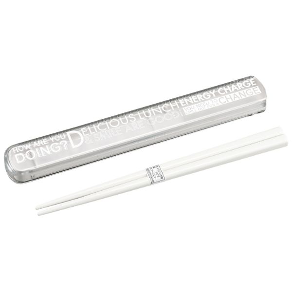 弁当小物 ENERGY CHARGE 引フタ箸箱セット HS-16 ホワイト画像