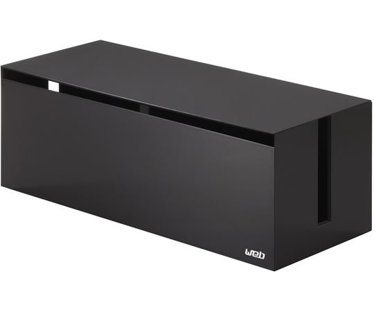 ケーブルボックス ウェブ L ブラウン画像