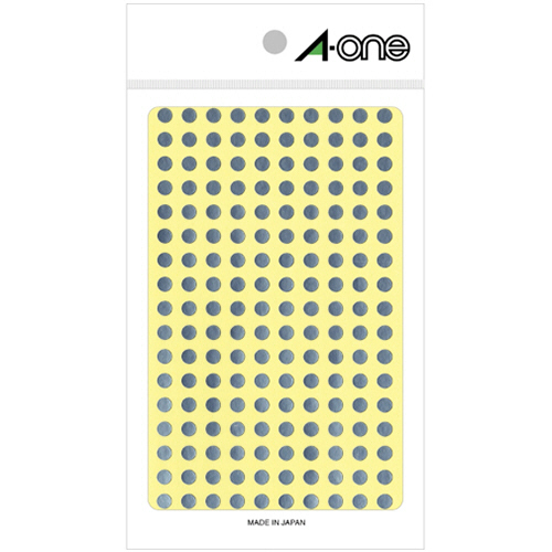 ｶﾗｰﾗﾍﾞﾙ 丸型 直径5mm 銀 1ﾊﾟｯｸ(1080片:180片×6ｼｰﾄ)画像
