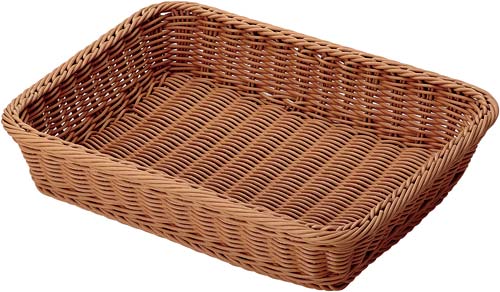洗えるラタン　角型　ブラウン　Ｌ