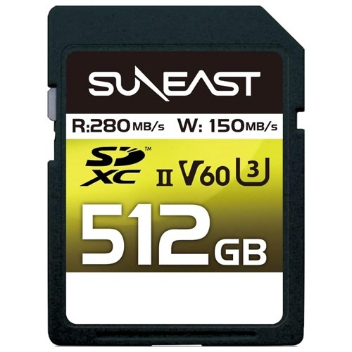 SUNEAST　SDXC　UHS-II　カード　512GB　V60　1枚