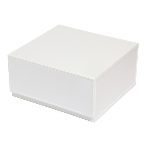 収納ケース 幅38×奥行36×高さ19cm コレクトケース Mワイド 1段 squ＋ ホワイト画像