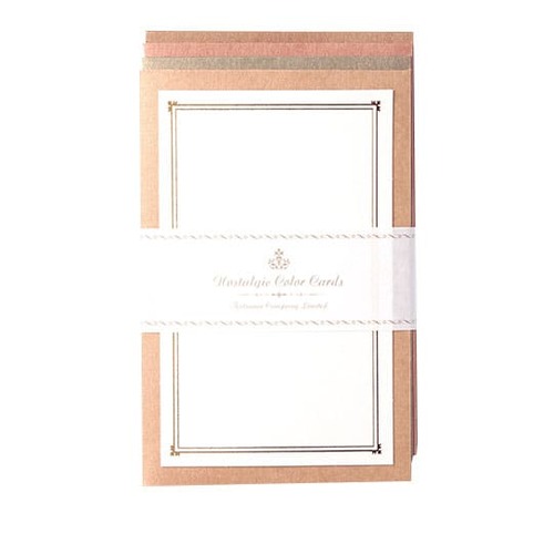 ミニカード ノスタルジックカラーゴールド（カード、封筒各4枚入）画像