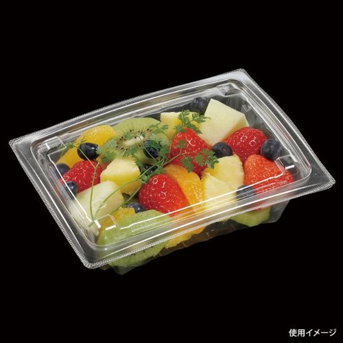 サラダ容器 APアーチ19-15(50) 本体 エコ エフピコ 透明なプラスチック製容器が上から見える状態