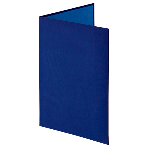 証書ﾌｧｲﾙ 布ｸﾛｽ A4 二つ折り 透明ｺｰﾅｰ貼り付けﾀｲﾌﾟ 紺 1冊画像