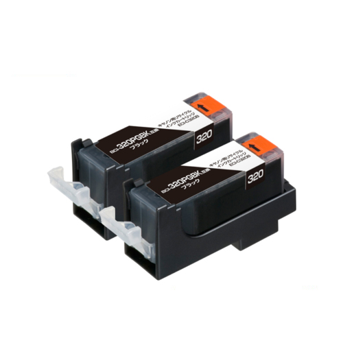 ﾘｻｲｸﾙｲﾝｸ 顔料ﾌﾞﾗｯｸ [ｷﾔﾉﾝ:BCI-320PGBK2P互換] ECI-C320B2P 1箱(2個)画像