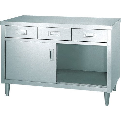 ｽﾃﾝﾚｽ保管庫片面引出付ｽﾃﾝﾚｽ戸仕様 1台