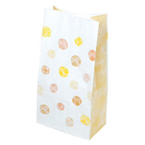 角底袋（和み柄・茶・幅180×マチ108×高352mm)画像