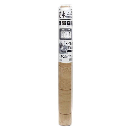 トイレマット トイレ模様替え TBKT-02 木目 ベージュ 90cmx170cm 木目ベージュ画像