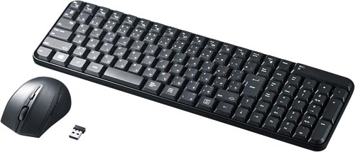 無線メンブレンキーボード　静音マウス付き