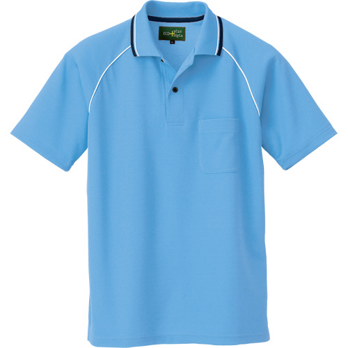 制電半袖ﾎﾟﾛｼｬﾂ(男女兼用) ｴｺ制電ﾆｯﾄ ｻｯｸｽ LLｻｲｽﾞ 1着画像