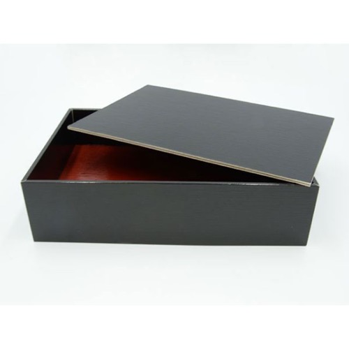 重箱 パックスタイル 黒内朱 貼箱 1合画像