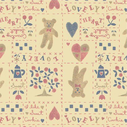 ギフト資材 49-1310 包装紙 カントリーベア 半才判 50枚入 ササガワ画像