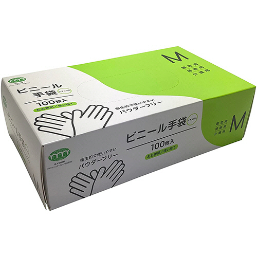 ﾋﾞﾆｰﾙ手袋 ﾊﾟｳﾀﾞｰﾌﾘｰ ﾅﾁｭﾗﾙ M 1箱(100枚)画像