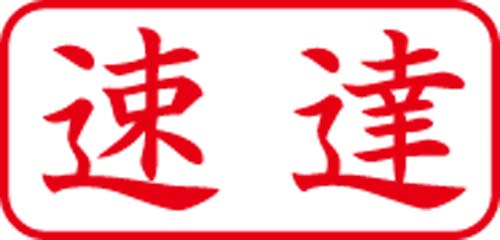 Ｘスタンパービジネス用　Ａ型　速達　ヨコ　赤画像