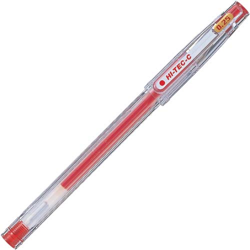 ゲルインク　ハイテックＣ　０．２５ｍｍ　赤１０本入画像