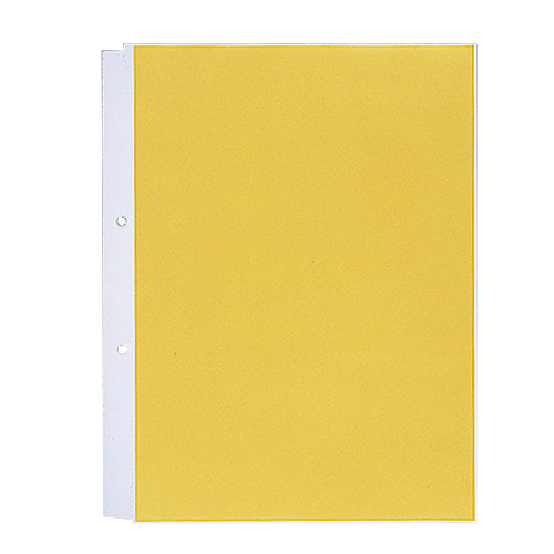 ﾙﾎﾟ･ﾘｰﾝﾌｫｰｽ･ｸﾘﾔｰﾎﾟｹｯﾄ(超厚口) A4ﾀﾃ 2穴 黄台紙 1ﾊﾟｯｸ(10枚)
