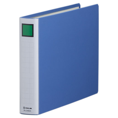 ｷﾝｸﾞﾌｧｲﾙ ｽｰﾊﾟｰﾄﾞｯﾁ(脱･着)ｲｰｼﾞｰ A4ﾖｺ 30mmとじ 背幅46mm 青 1冊画像