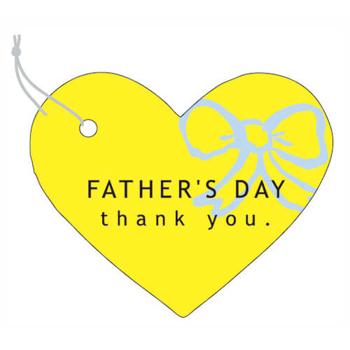 タグ父の日黄ハート大画像