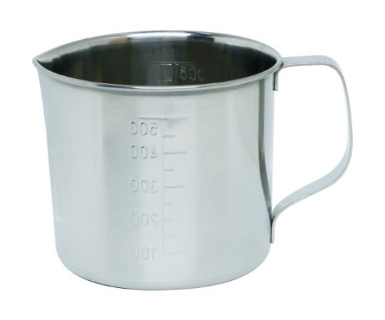 ステンレスビーカー　注ぎ口付　0.5L　92X90