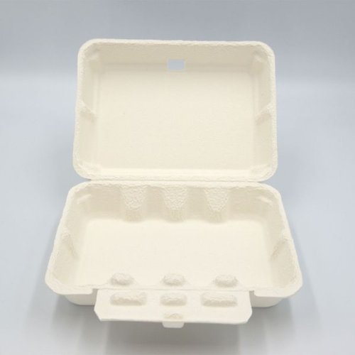 弁当容器 パルボックス(大)白 日本モウルド工業 白い丸形の弁当容器が並べられ、蓋が完全に閉じた状態。