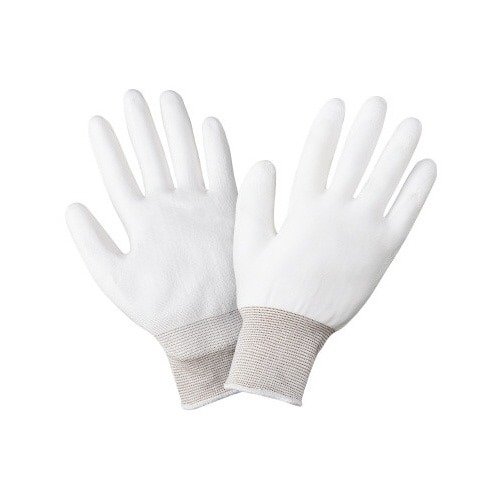 ウレタン背抜き手袋　ホワイトＬ　１０双×１０画像