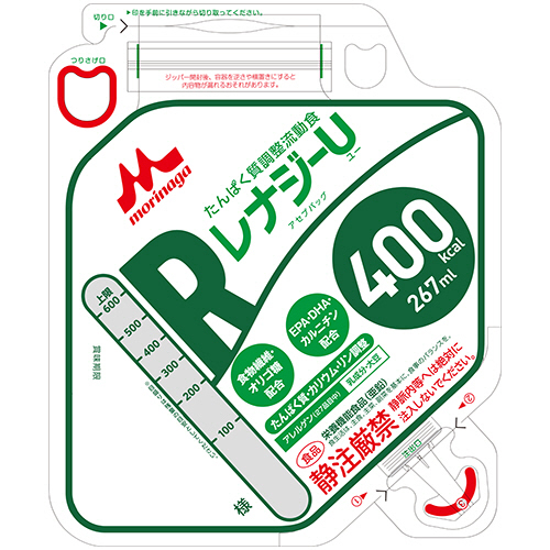 ﾚﾅｼﾞｰU ｱｾﾌﾟﾊﾞｯｸﾞ 400kcal 267ml 1ｾｯﾄ(20ﾊﾟｯｸ)画像