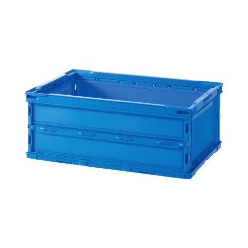 薄型軽量オリコン　３０Ｌ　フタなし　ブルー　１０個画像