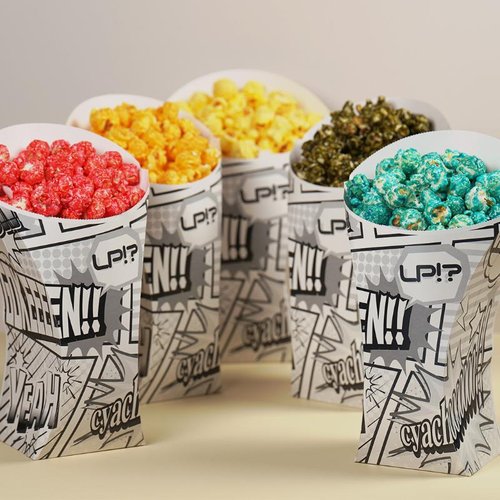 軽食容器 リバティー LP(32oz) 三和紙工 側面が見える状態でロゴとデザインが際立っている