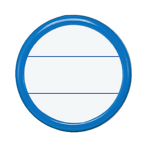 丸型名札安全ピン・クリップ両用型　直径５０ｍｍ青画像