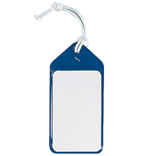 ﾈｰﾑﾀｯｸﾞ(旅行名札) 126×61mm ひも付 ﾌﾞﾙｰ 1ｾｯﾄ(50枚:5枚×10ﾊﾟｯｸ)画像