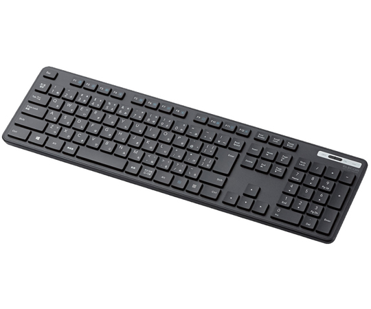 無線キーボード　メンブレン式　フルサイズ　薄型　ブラック画像