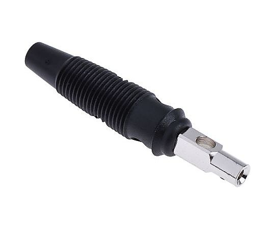 4mmプラグ （オス） 黒 ニッケルめっき 1袋（5個入）画像