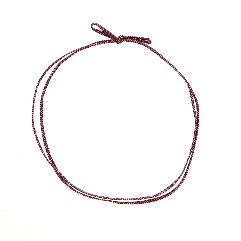 平彩ゴム二重　片花結び７４ｃｍ　折径１５ｃｍエンジ画像