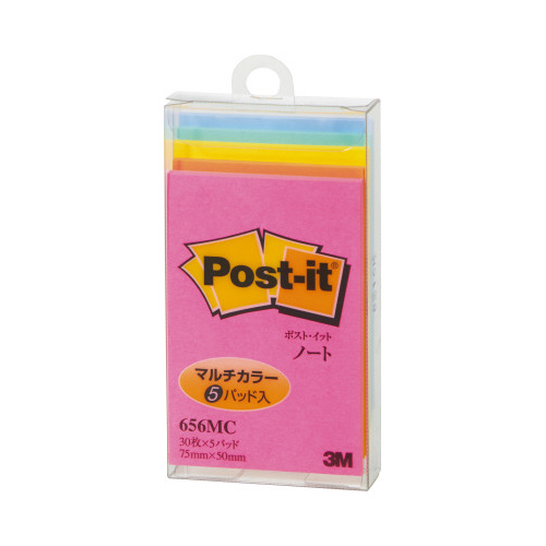 ポストイット　マルチカラー７５×５０　５色セット画像