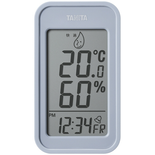 ﾃﾞｼﾞﾀﾙ温湿度計 ﾌﾞﾙｰｸﾞﾚｰ 1個画像