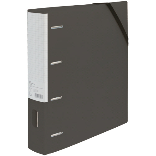 どっさり個別Dﾘﾝｸﾞﾌｧｲﾙ A4ﾜｲﾄﾞ ﾀﾃ 4穴 背幅60mm ﾌﾞﾗｯｸ 1冊画像