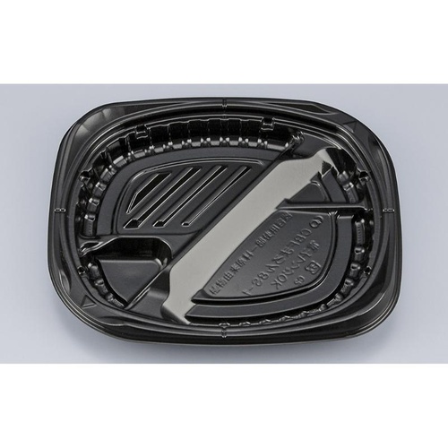 シーピー化成 弁当容器 CBFまろん8S-1 黒 本体画像