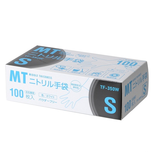 MTニトリル手袋中厚手ホワイトS