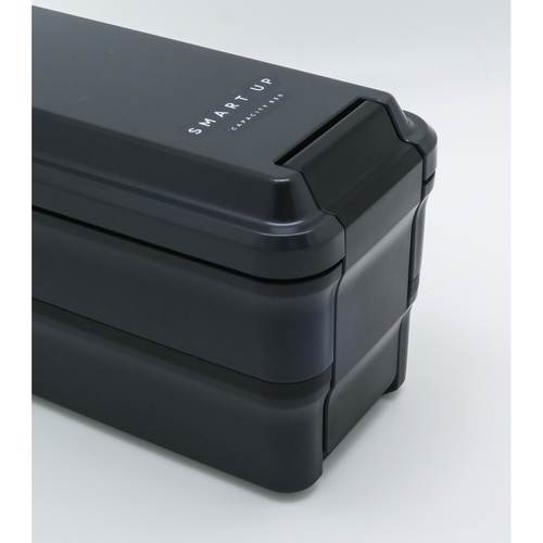 弁当箱　SMARTUPランチ1ダン　850ml 鮮やかな色合いの容器がスタッキングされた様子