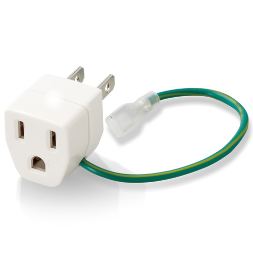 日本用変換プラグ　Ａタイプ　ホワイト画像