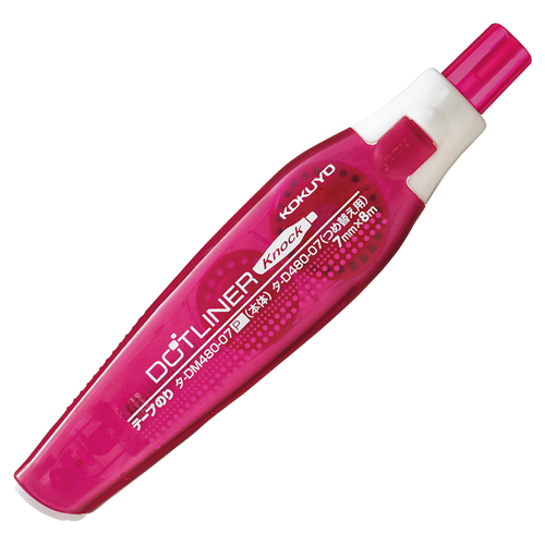 ﾃｰﾌﾟのり ﾄﾞｯﾄﾗｲﾅｰﾉｯｸ しっかり貼るﾀｲﾌﾟ 本体 7mm×8m ﾋﾟﾝｸ 1個画像