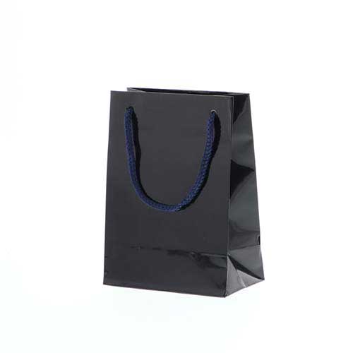 手提げ紙袋（ネイビー ツヤあり・PP紐・幅120×マチ70×高さ165mm）画像