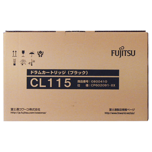 ﾄﾞﾗﾑｶｰﾄﾘｯｼﾞ CL115 ﾌﾞﾗｯｸ ﾄﾅｰｶｰﾄﾘｯｼﾞ付属 0800410 1個画像