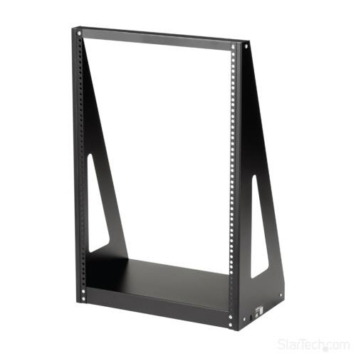 サーバーラック　オープンフレーム(重量型)　16U　19型対応　耐荷重160kg　ブラック　1台