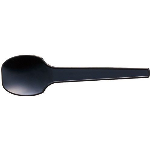 HEIKO ﾌﾟﾗｽﾁｯｸｽﾌﾟｰﾝ 10cm 黒 単袋 1ﾊﾟｯｸ(100本)画像