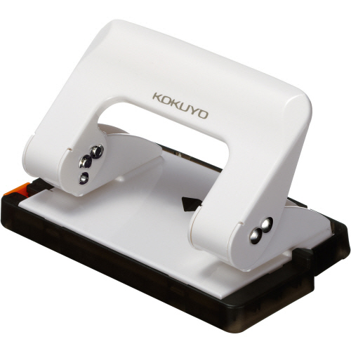 2穴ﾊﾟﾝﾁ ﾗｸｱｹ ﾊﾝﾃﾞｨﾀｲﾌﾟ 17枚穿孔 白 1個画像