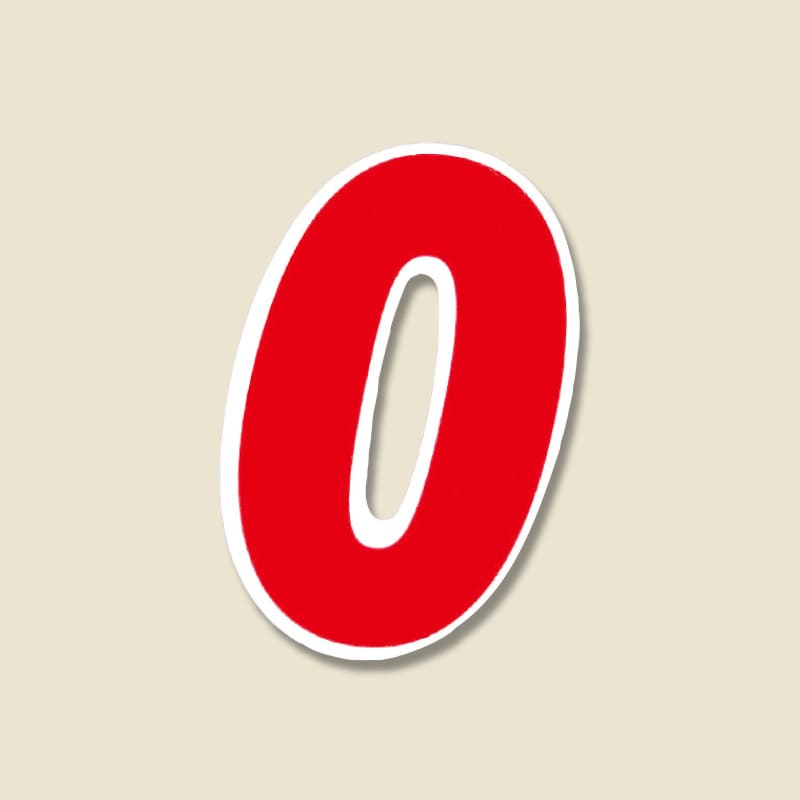 Ｎナンバーセルフ　Ｍ　Ｎｏ．０　赤画像